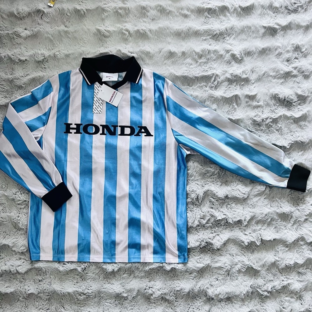 Honda Long Sleeve Striped Soccer Jersey Polo Tree Brandβ New w/ Tags Size M - Picture 3 of 13